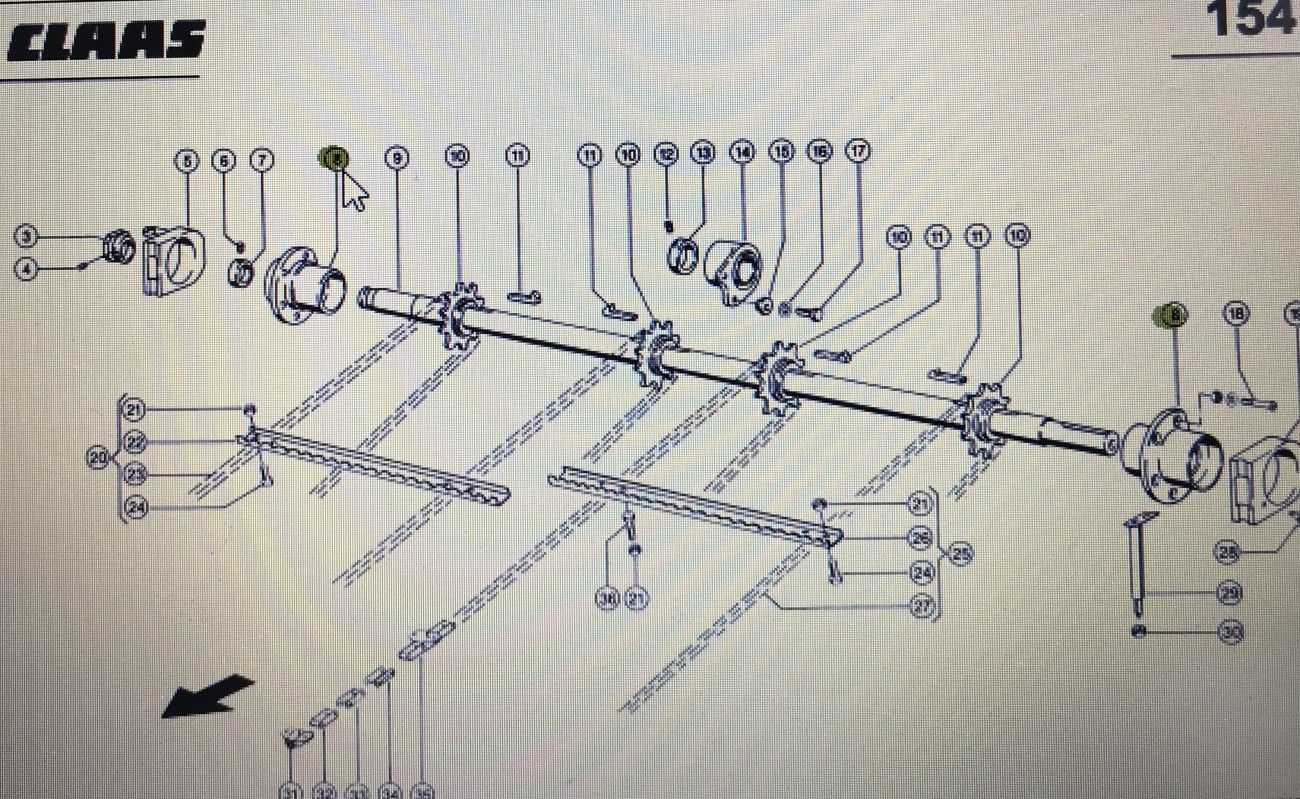 CLAAS 00 0518 028 1/Claas Lexion łoźysko z oprawą/Claas Lexion 580 560-540 750-730