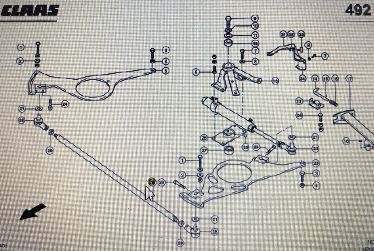 CLAAS 00 0542 679/Claas drąźek przesuwny/Claas Lexion 580