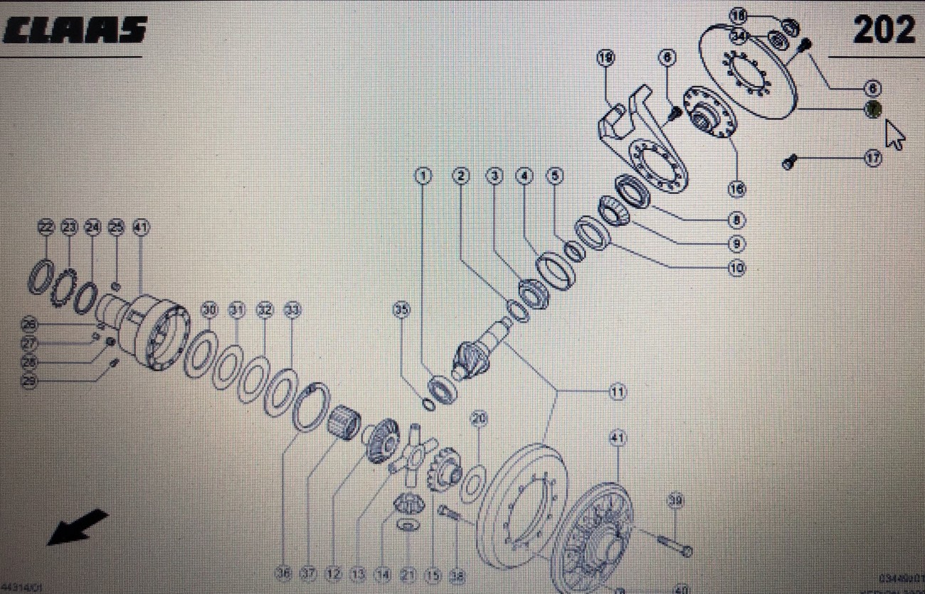 CLAAS 00 0580 523 0/Claas tarcza hamulcowa/Claas Xerion 3300