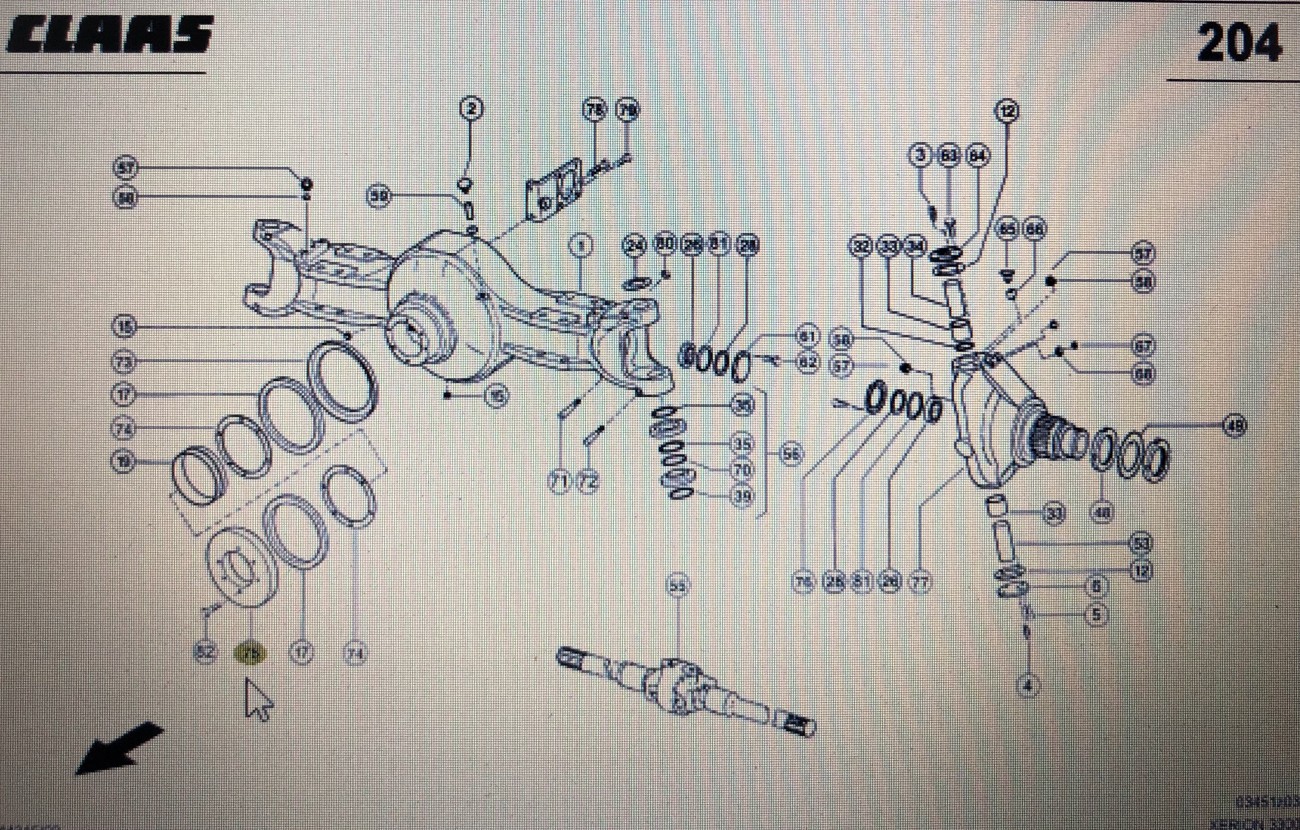 CLAAS 00 0580 736 0/Claas pokrywa/Claas Xerion 3300 3800