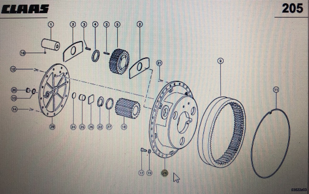 CLAAS 00 0580 738 0/Claas pokrywa przekładni górnej/Claas Xerion 3300 3800