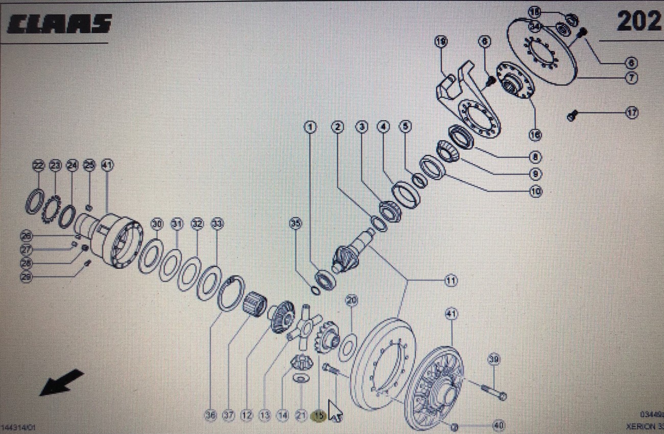 CLAAS 00 0580 748 0/Claas koło koronowe/Claas Xerion 3300 3800