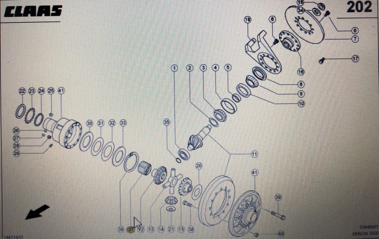 CLAAS 00 0580 749 0/00 0599 860 0/Claas piasta /Claas Xerion 3300