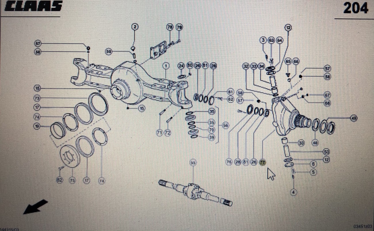 CLAAS 00 0581 112 0/00 0581 113 0/00 0599 873 1/00 0599 874 1/Claas Xerion 3300