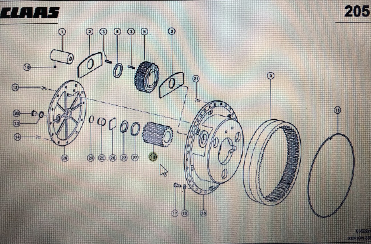 CLAAS 00 0581 115 0/00 0580 865 1/Claas koło słoneczne/Claas Xerion 3300 3800