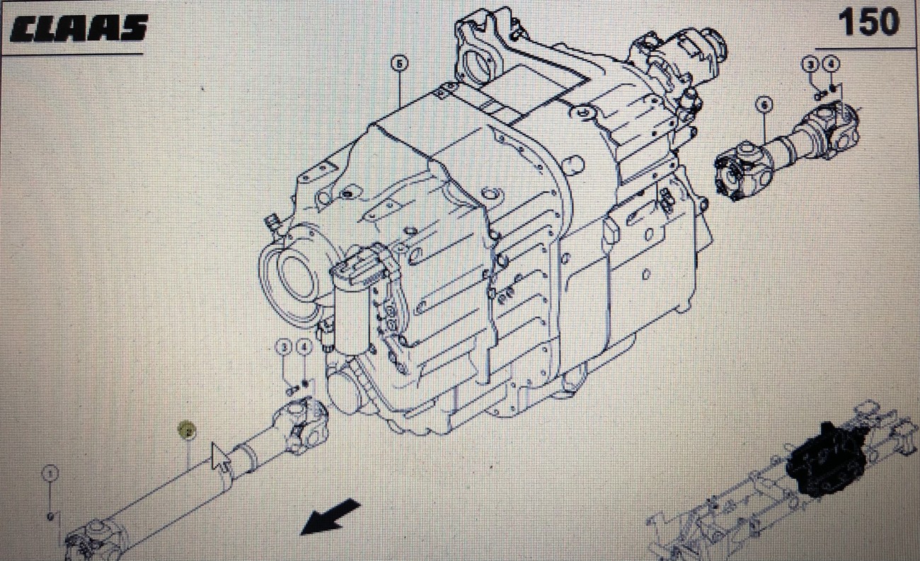 CLAAS 00 0596 216 0/Claas Xerion 3300 wałek przegubowy