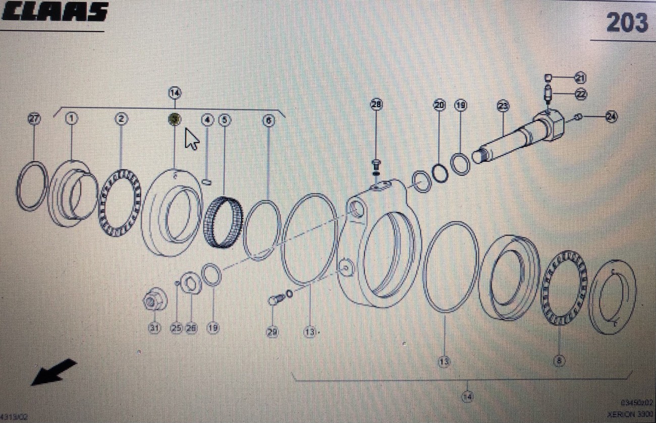 CLAAS 00 0598 926 0/Claas tłok/Claas Xerion 3300 3800