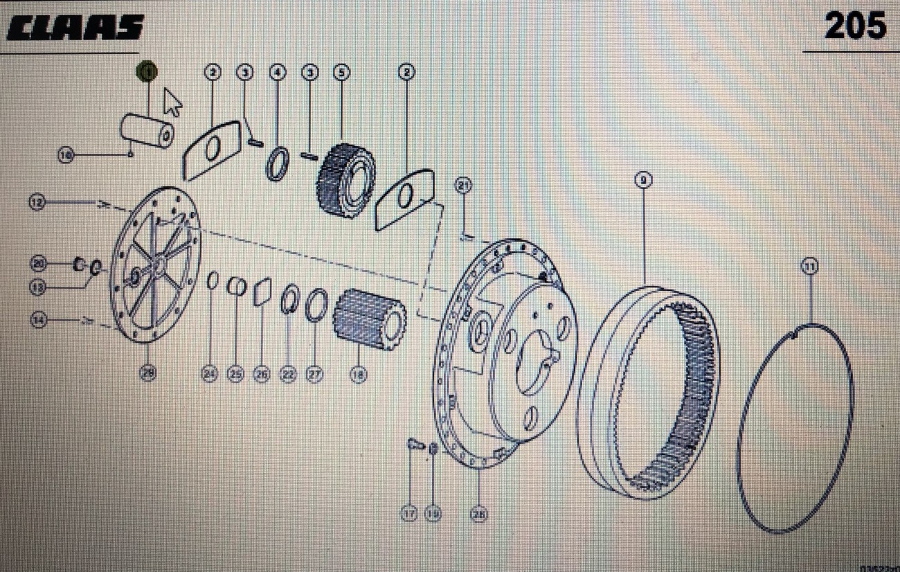 CLAAS 00 0598 932 0/Claas sworzeń/Claas Xerion 3300 3800