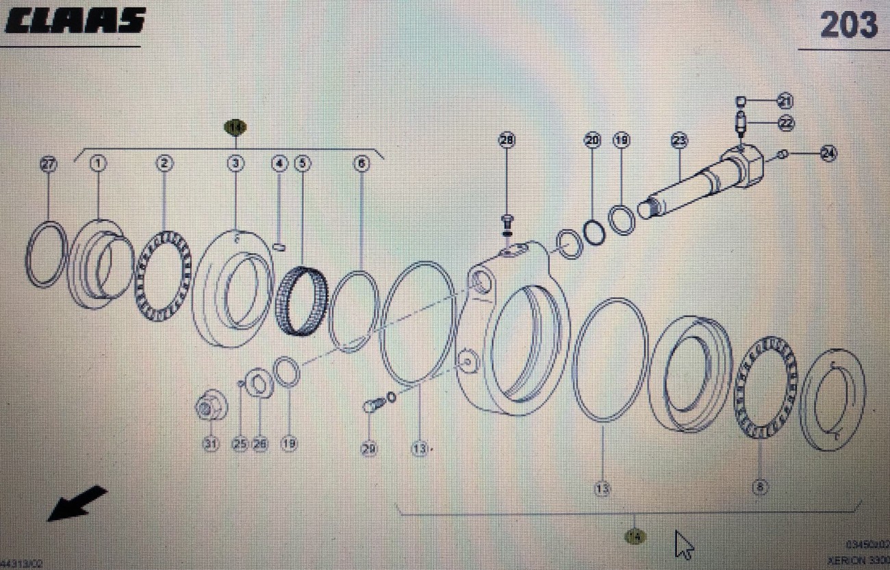 CLAAS 00 0599 870 0/Claas cylinder/Claas Xerion 3300 3800