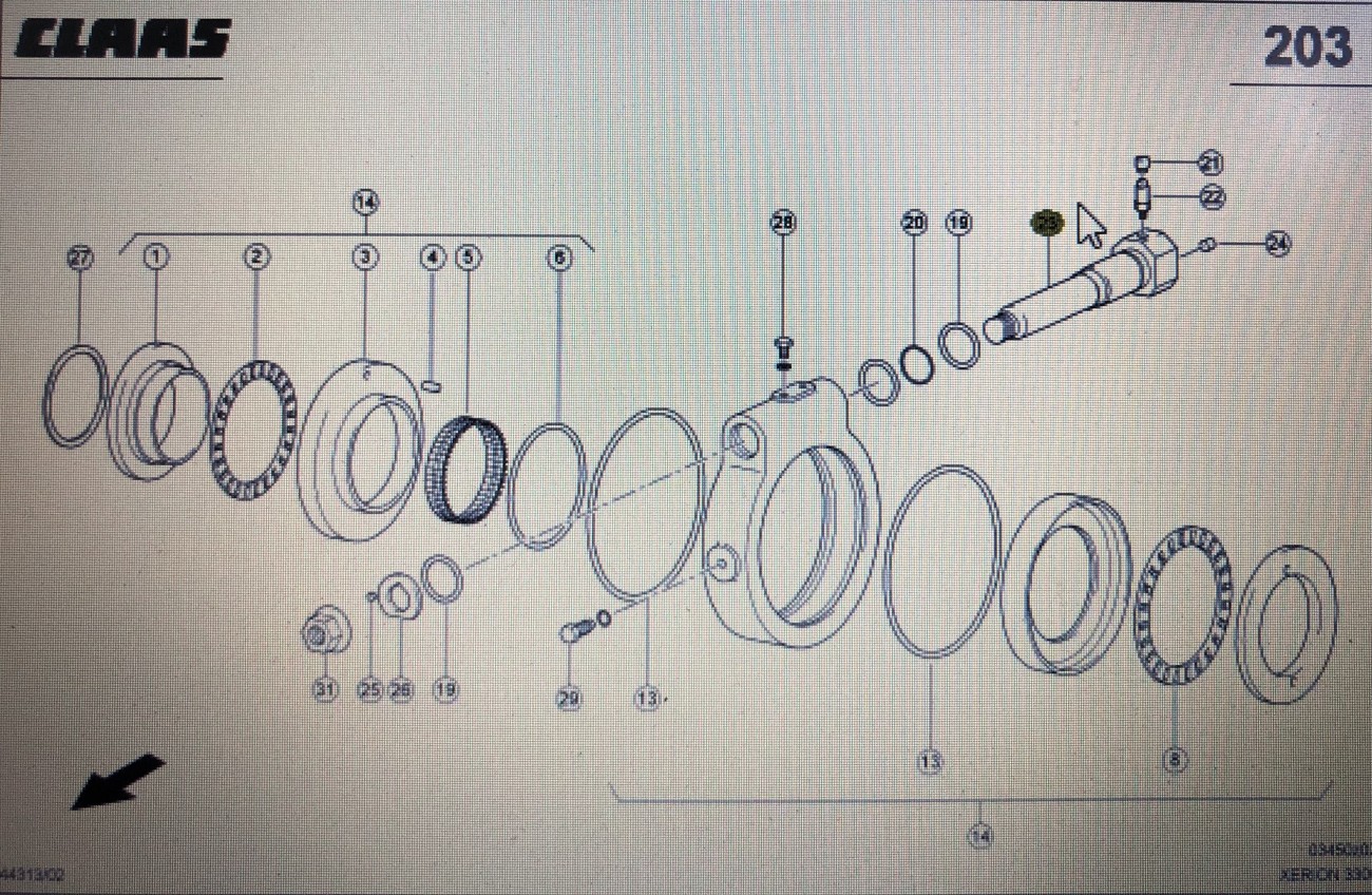 CLAAS 00 0599 872 0/Claas końcówka zaworu przekładni bezstopniowej/Claas Xerion 3300 3800