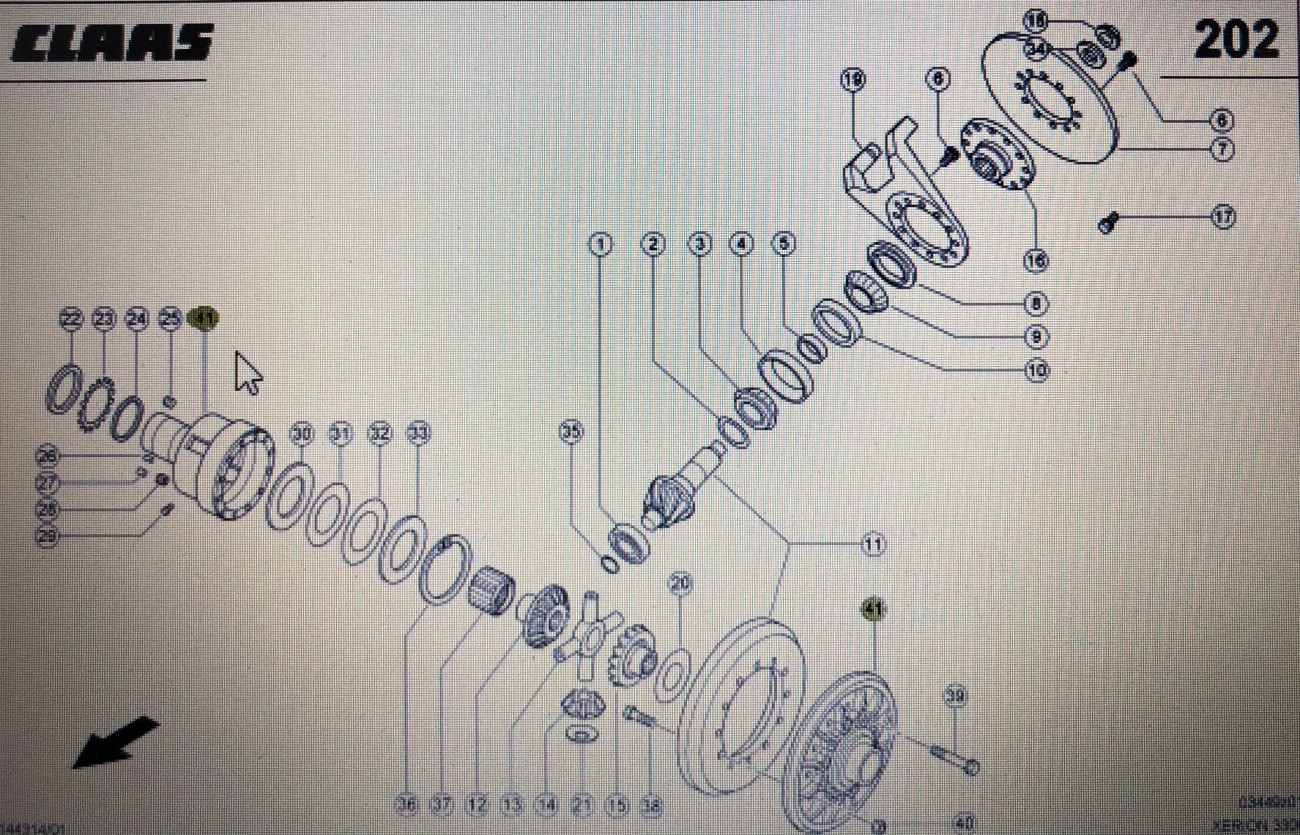 CLAAS 00 0599 898 0/Claas obudowa wyrównawcza/Claas Xerion 3300 3800
