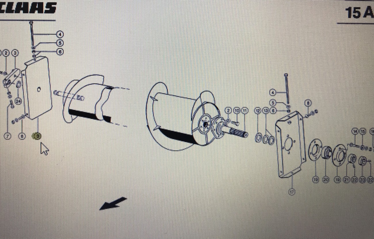 CLAAS 00 0626 003 0/CLAAS V900-V700 blacha łoźyska prawa