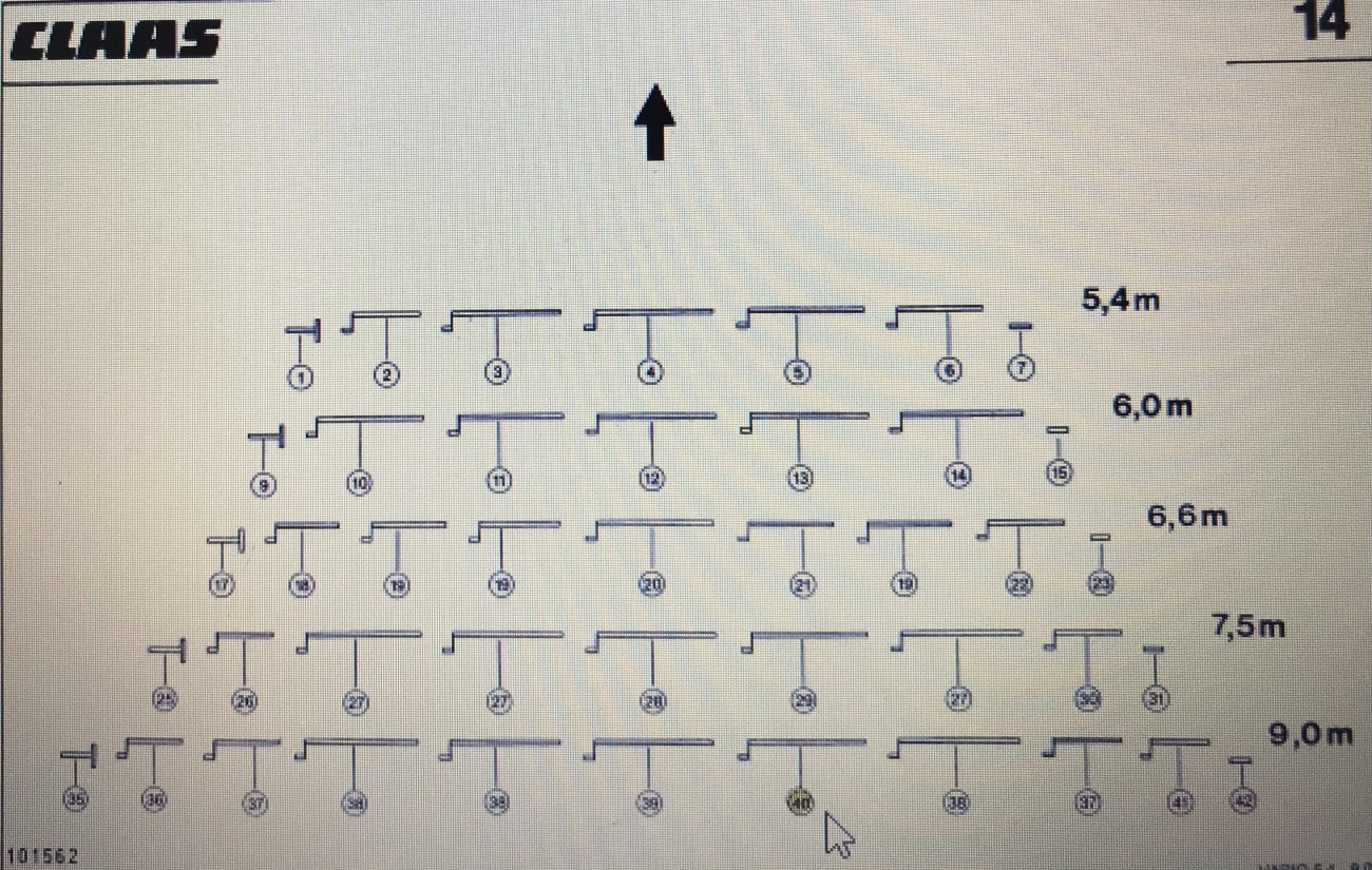 CLAAS 00 0626 050 1/CLAAS V900-V700 wałek sterujący