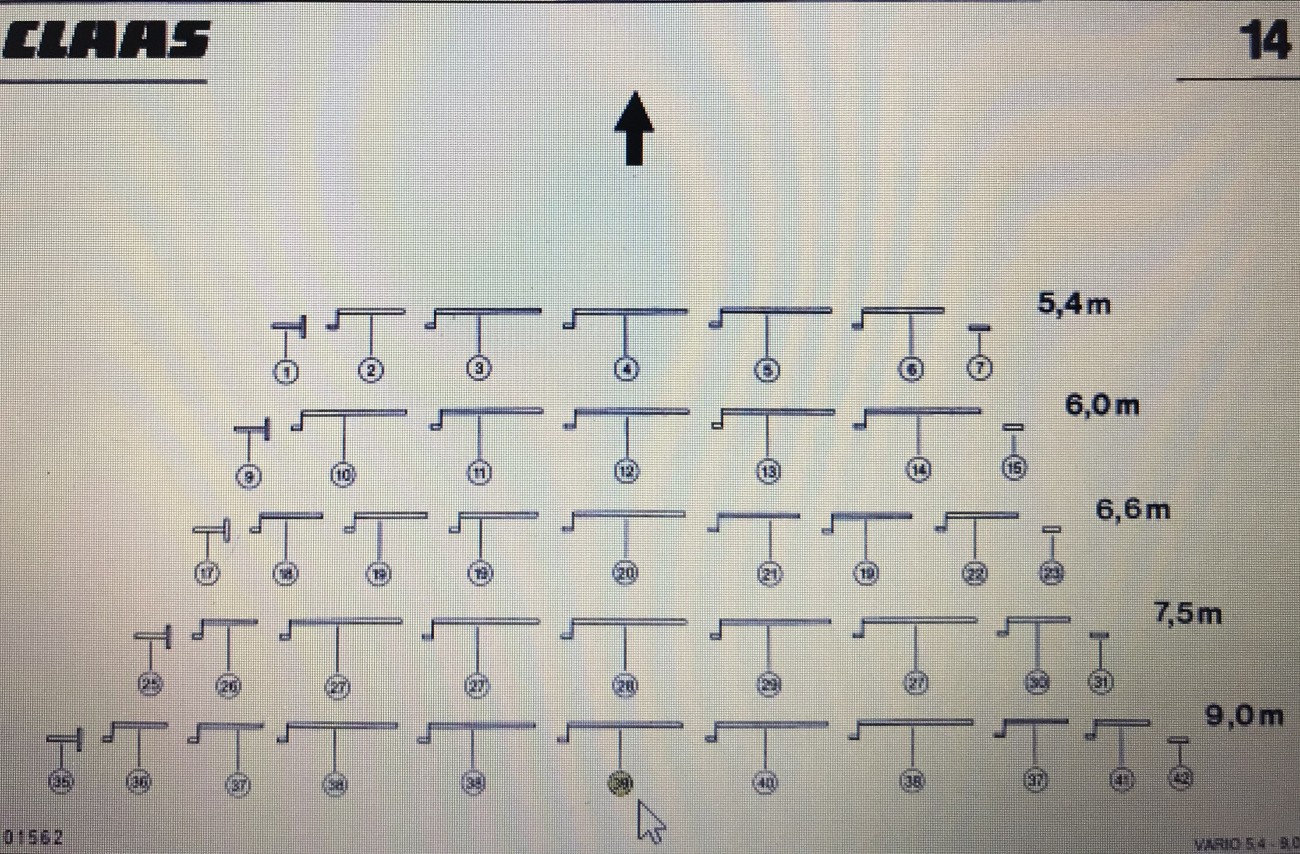 CLAAS 00 0626 074 3/CLAAS V900-V700 wałek sterujący
