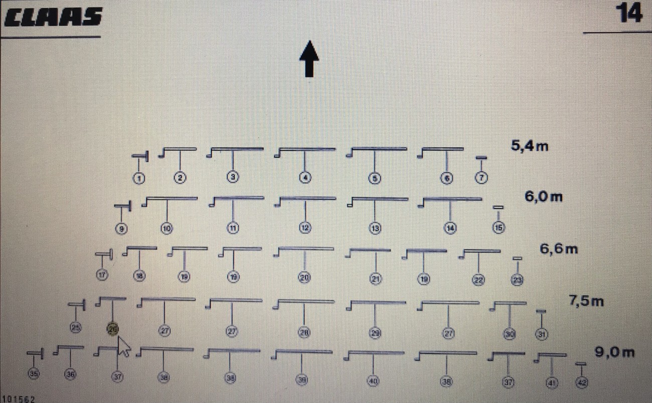 CLAAS 00 0626 098 0/CLAAS V900-V700 wałek sterujący lewy