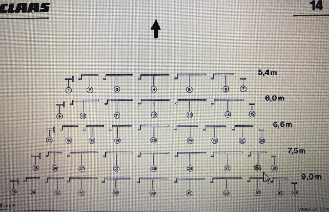 CLAAS 00 0626 100 0/CLAAS V900-V700 wałek sterujący prawy