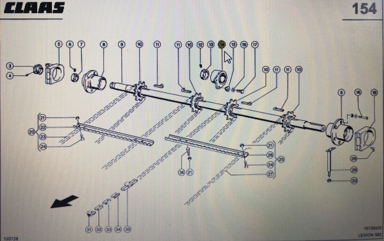 CLAAS 00 0630 357 1/Claas Lexion komplet łoźysk/ Claas Lexion 580 630-620 750-730