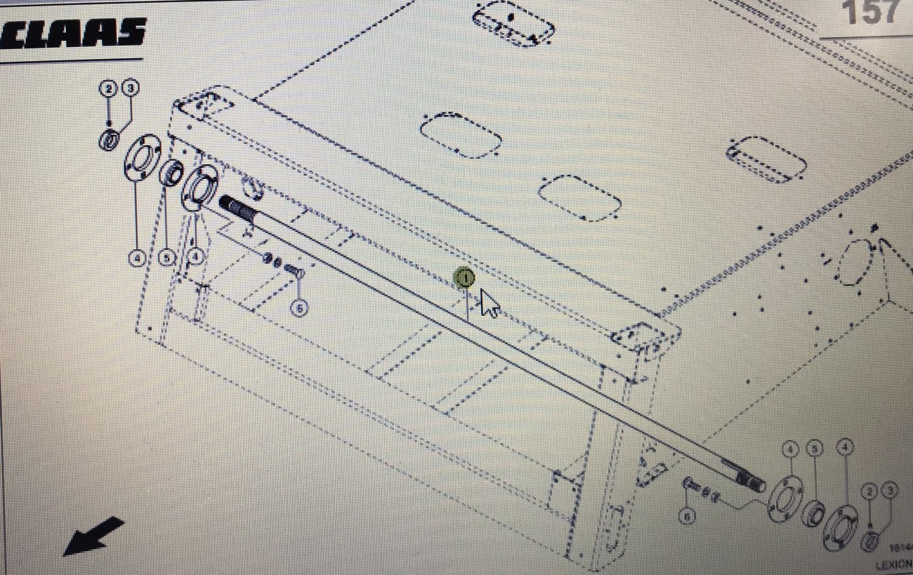 CLAAS 00 0630 408 2/Claas Lexion wałek pośredni/Claas Lexion 580 670-640 760 460-440