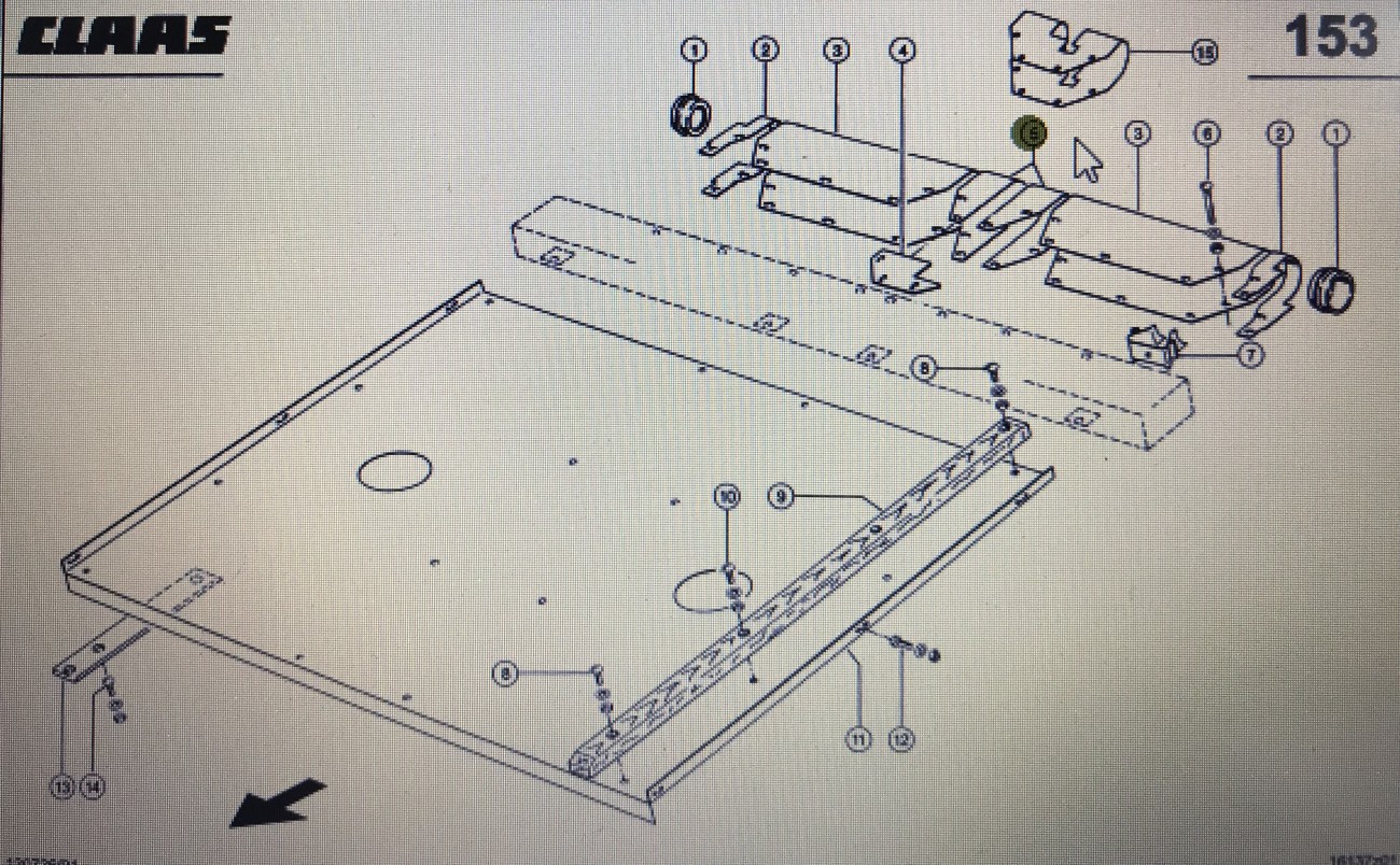 CLAAS 00 0630 423 0/00 0630 422 0/Claas Lexion osłona
