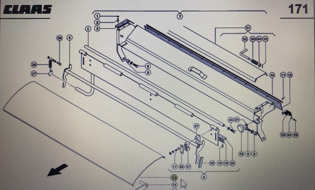 CLAAS 00 0630 428 1/Claas Lexion osłona/Claas Lexion 580 560-540 460-440 770-760 670-640