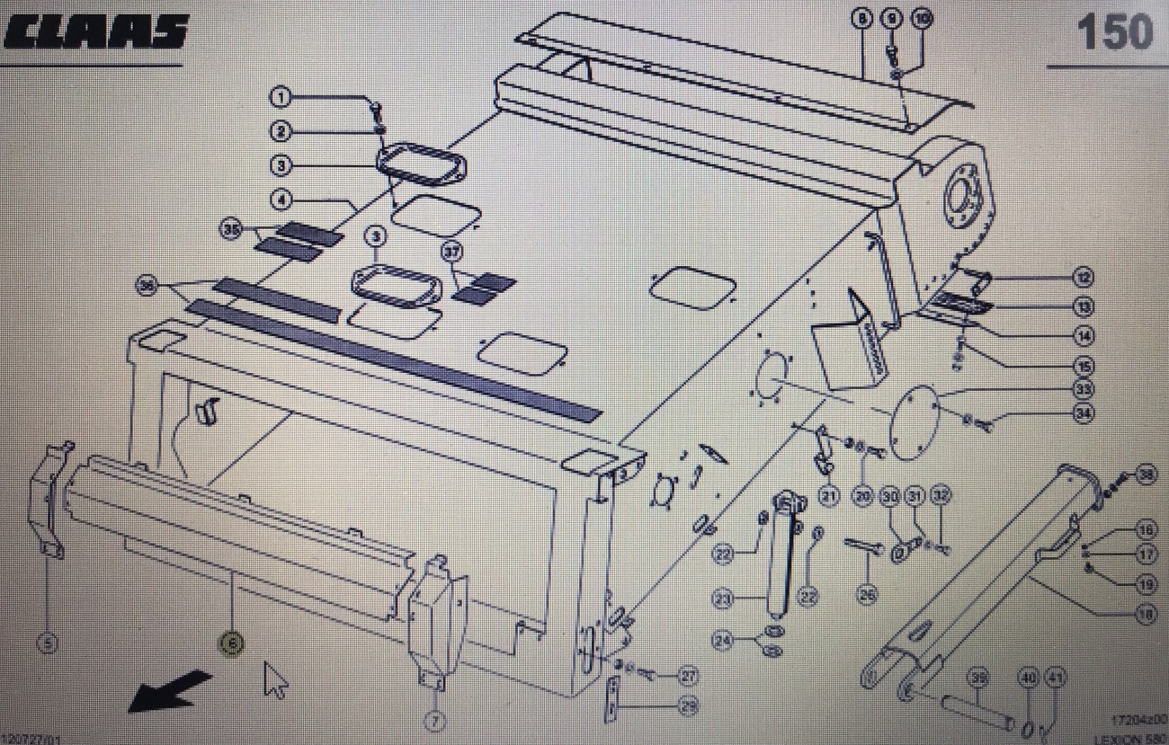 CLAAS 00 0630 528 0/Claas blacha osłony przeciwkurzowej