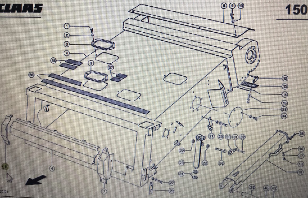 CLAAS 00 0630 684 4/Claas Lexion wkład końcowy prawy/Claas Lexion Tucano