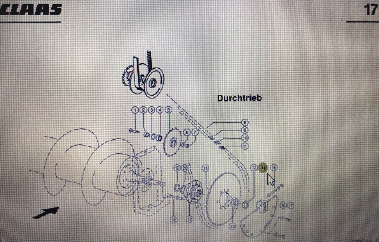CLAAS 00 0630 706 1/CLAAS V900-V700 wspornik