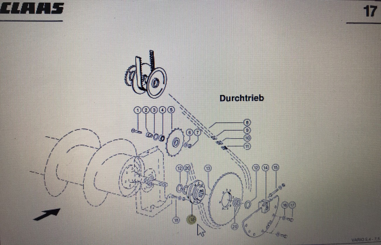 CLAAS 00 0632 978 1/CLAAS V900-V700 piasta