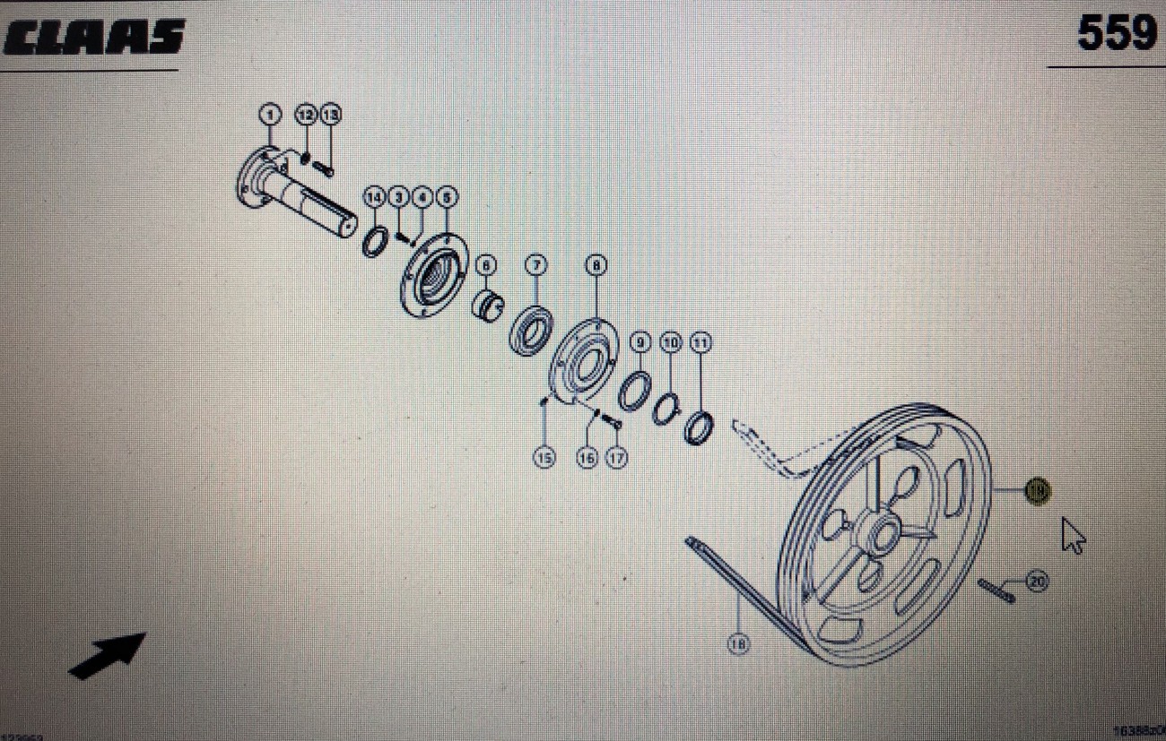 CLAAS 00 0644 881 0/Claas koło pasowe/Claas Lexion 580 670 750-730 630-620 780-770 430-415