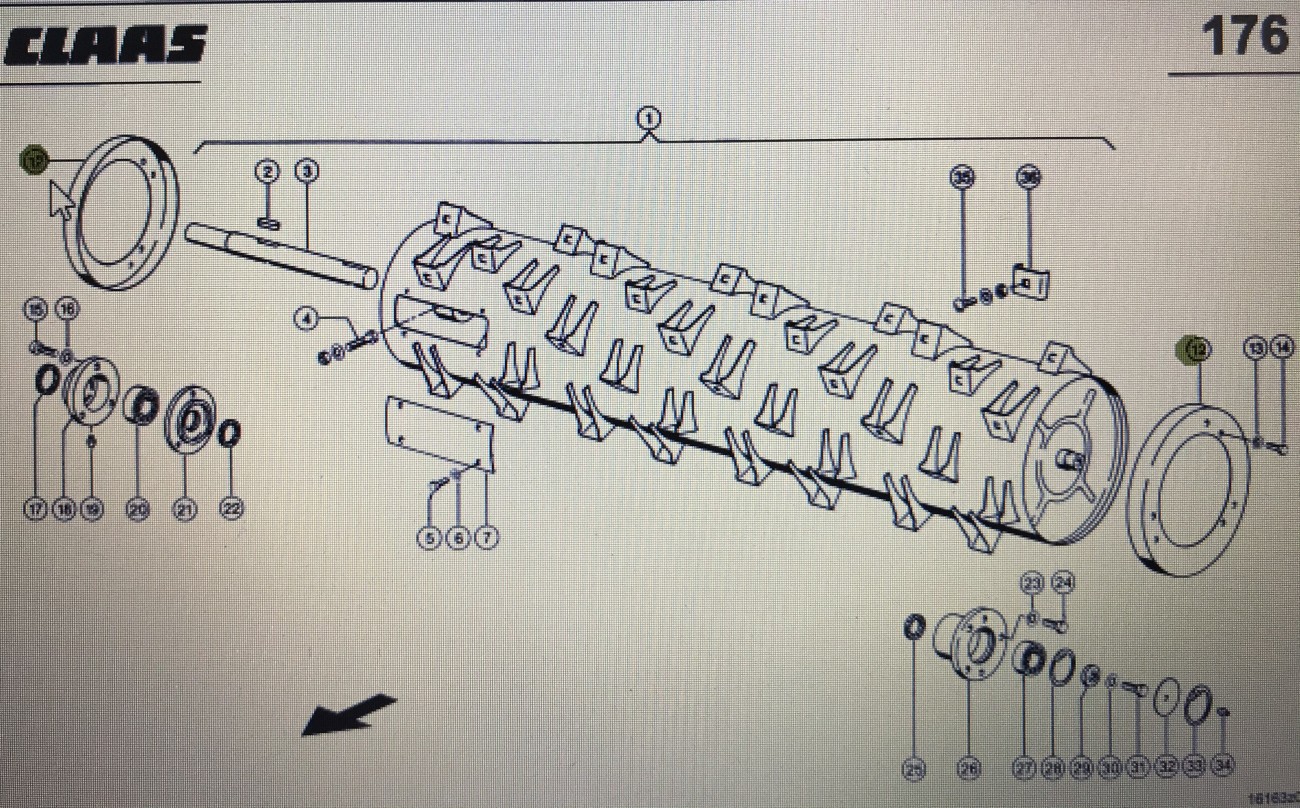 CLAAS 00 0646 420 0/Claas Lexion talerz /Claas Lexion 580 560-540 460-440 770-760 670-640