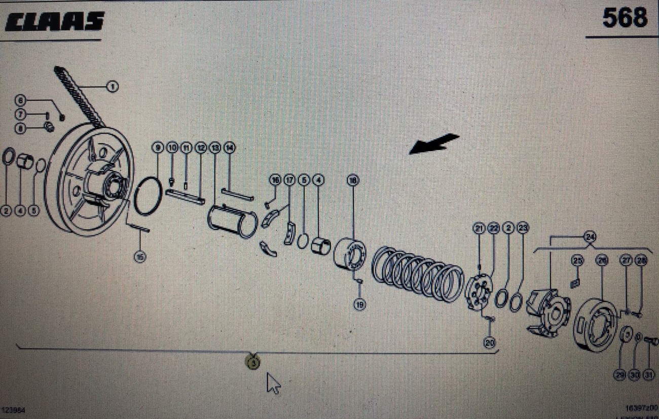 CLAAS 00 0667 481 1/Claas wariator/Claas Lexion 580 560-540 570 430-410 450 480 465