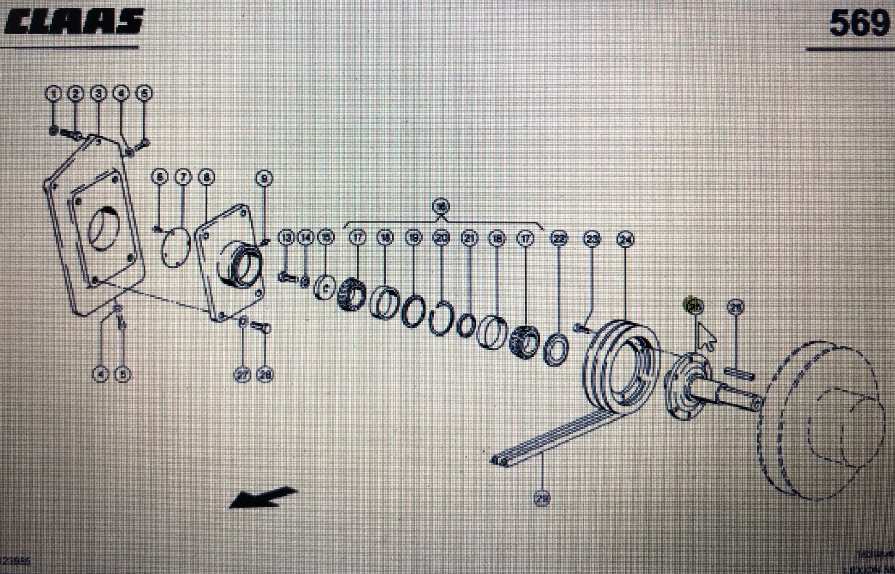 CLAAS 00 0667 483 1/Claas wałek kołnierza/Claas Lexion 580 670 770-760 630-620 780-760 430-415 600