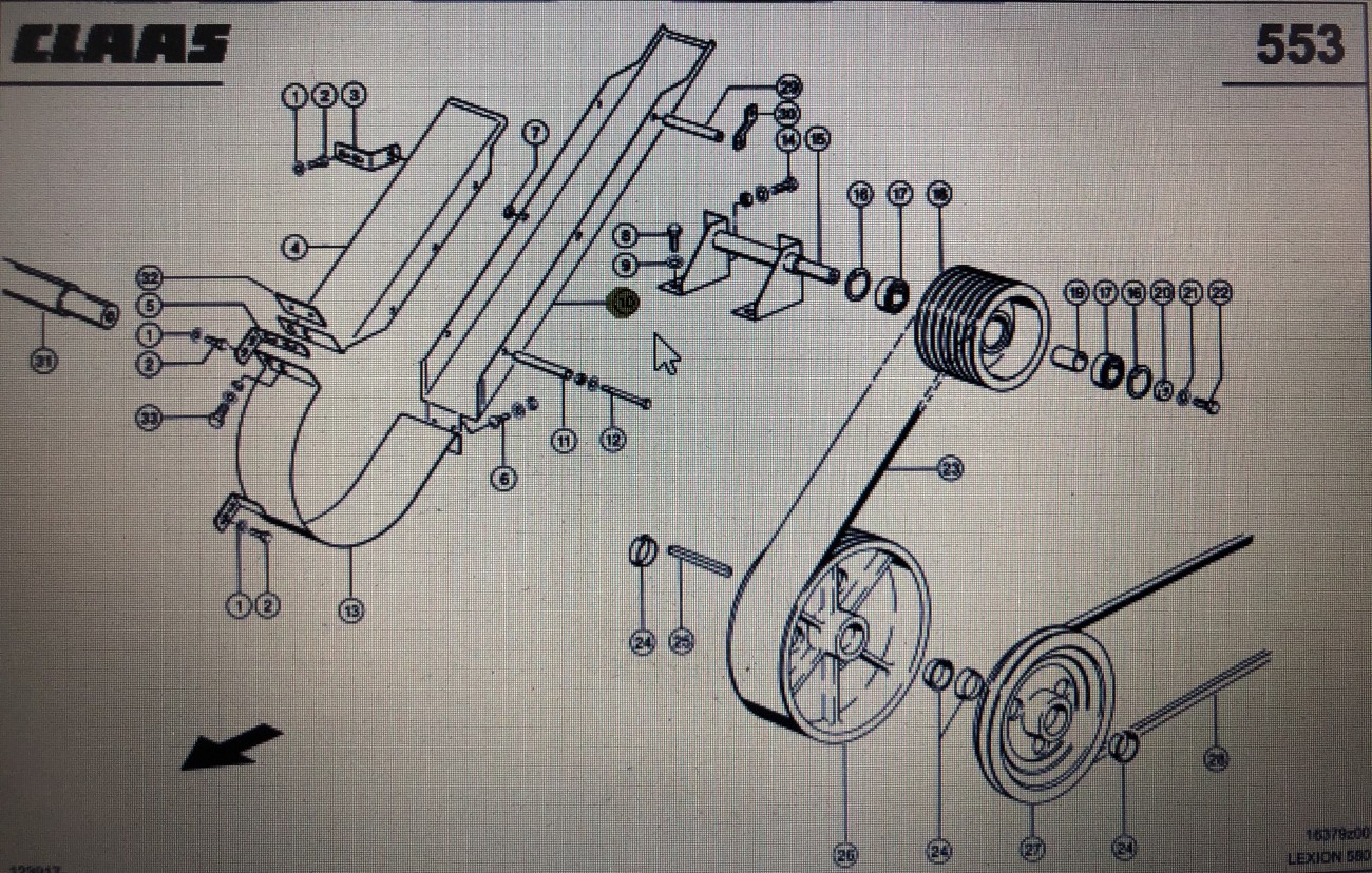 CLAAS 00 0667 874 0/Claas prowadnica/Claas Lexion 580 770-760 780-770 670-640 600