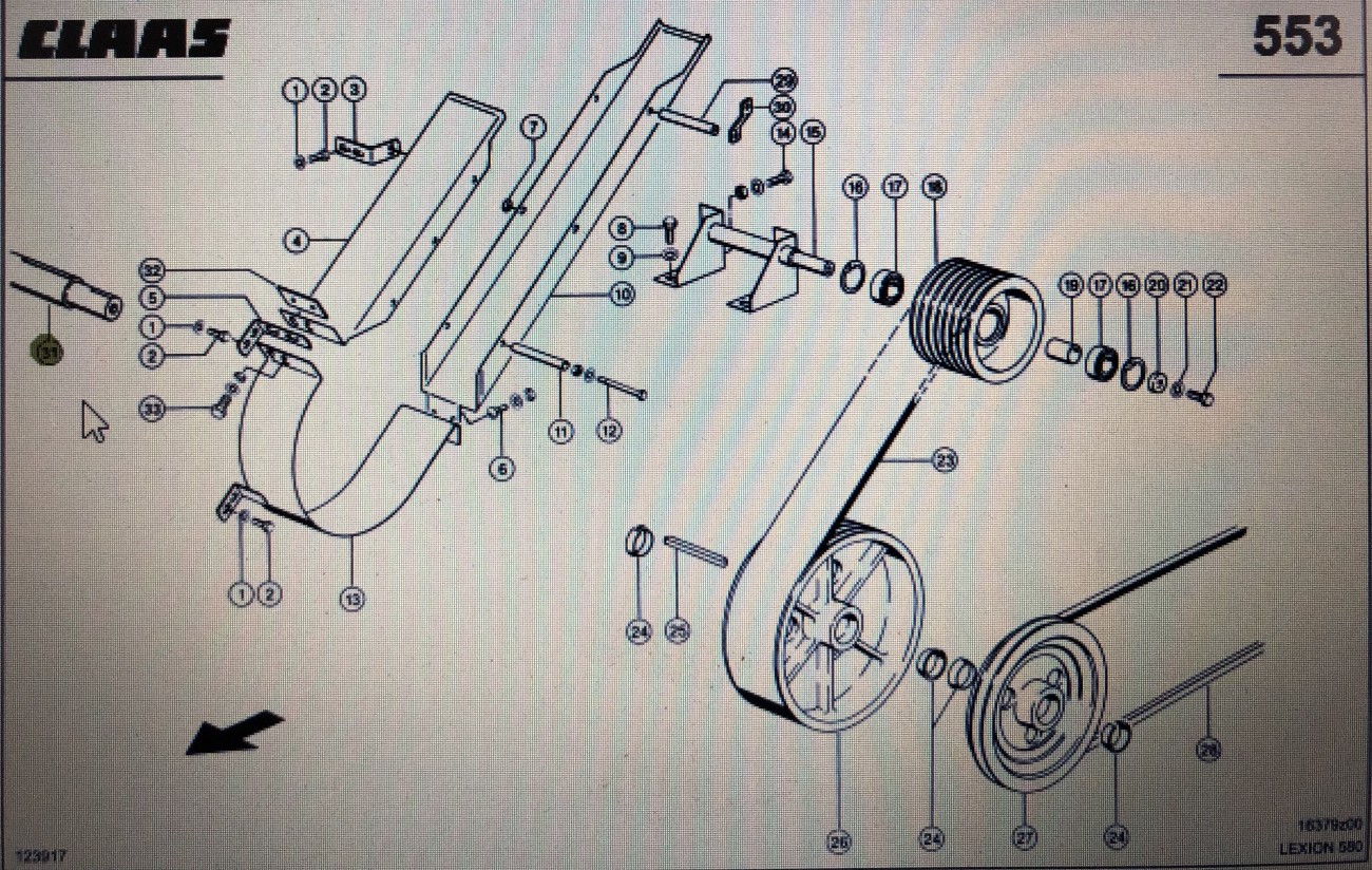 CLAAS 00 0667 903 1/Claas wałek pośredni/Claas Lexion 580 670 460-440 480 560-540 600