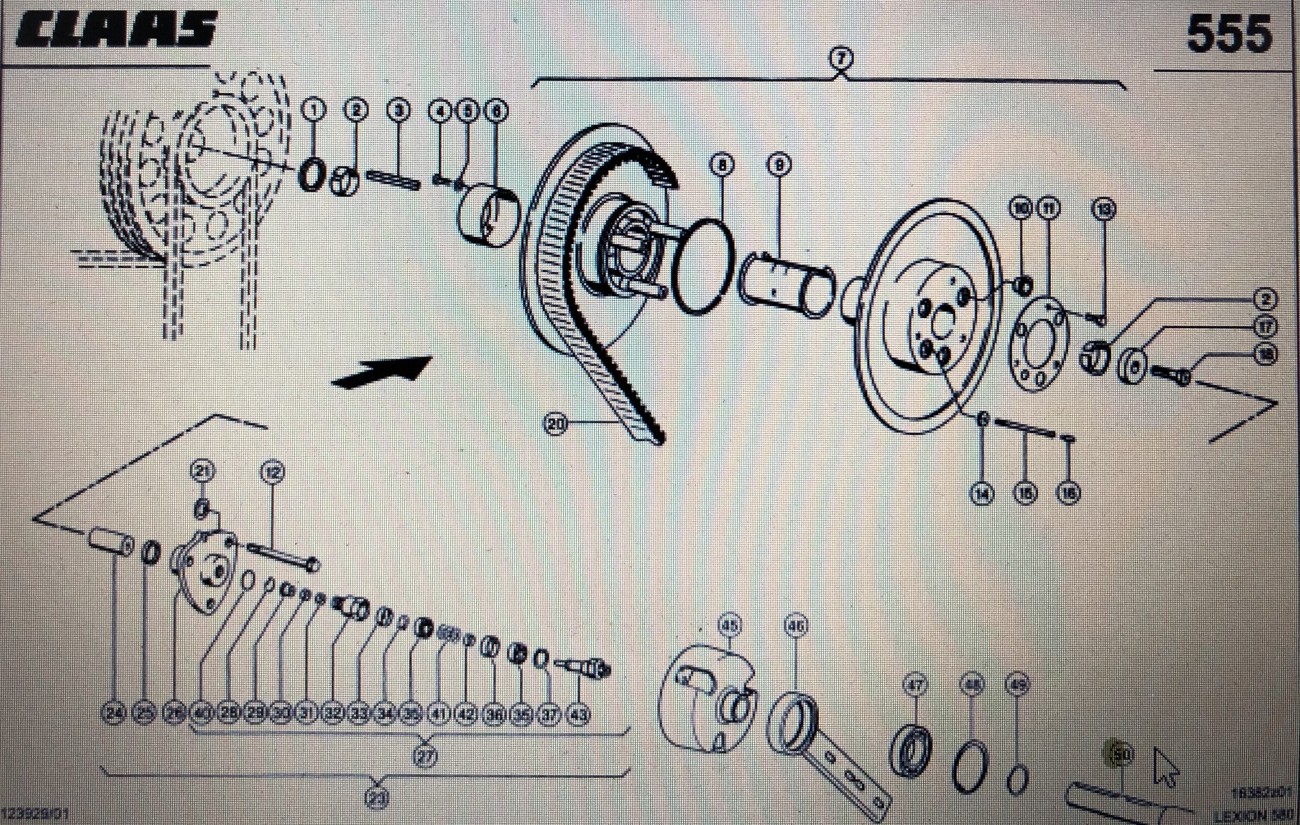 CLAAS 00 0667 903 1/Claas wałek pośredni/Claas Lexion 580 670 760 480 460-440 465 560-540