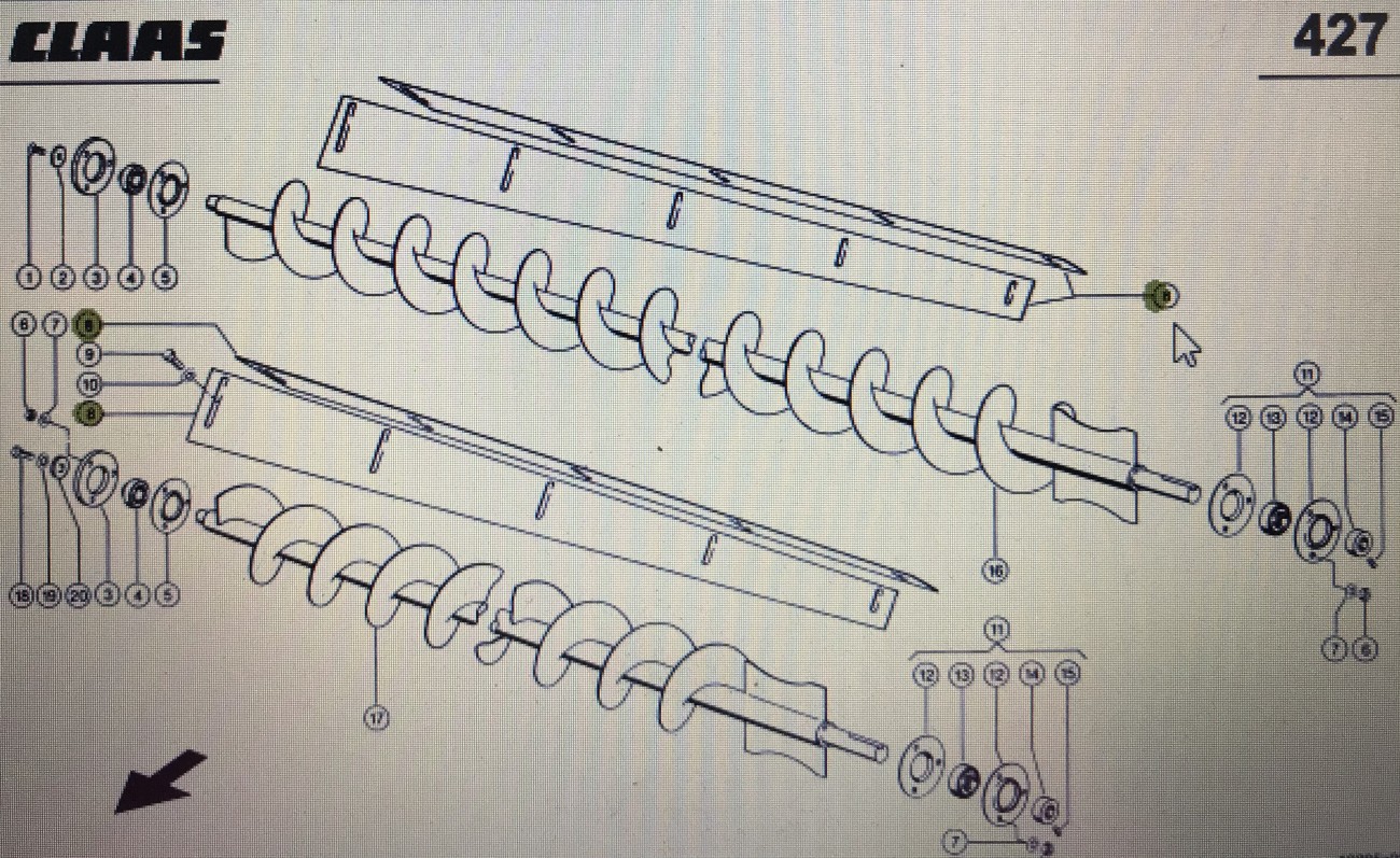 CLAAS 00 0734 916 1/Claas suwak/Claas Lexion 580 750-730 670 770 Tucano 340 330-320