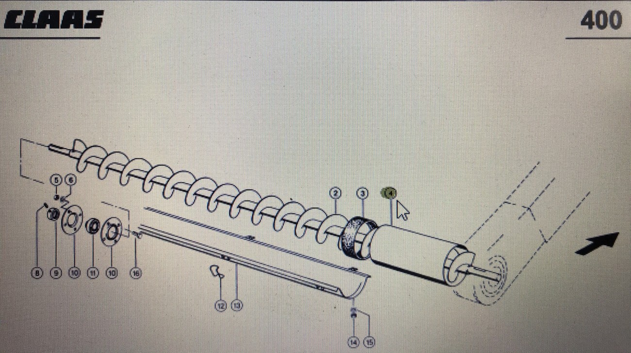 CLAAS 00 0735 340 0/Claas wspornik/Claas Lexion 580 670-640 480 465 560-540 760