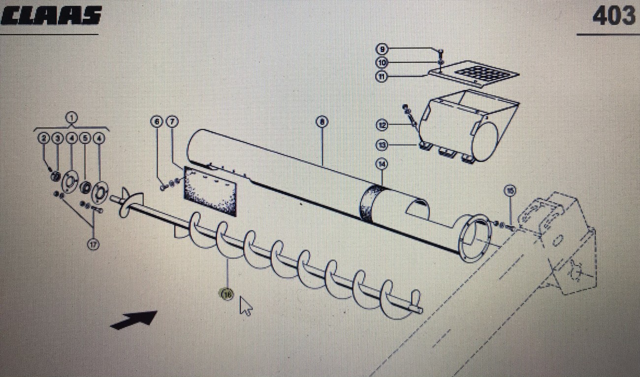 CLAAS 00 0735 356 0/Claas ślimak/Claas Lexion 580 450 750-740 630-620 670-640