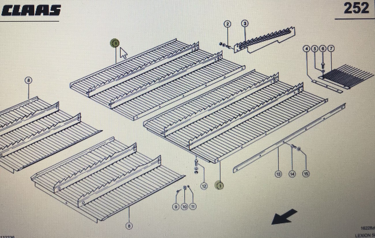 CLAAS 00 0735 700 2/ClaasLexion półka stopni/Claas Lexion 580 460-440 560-540 480