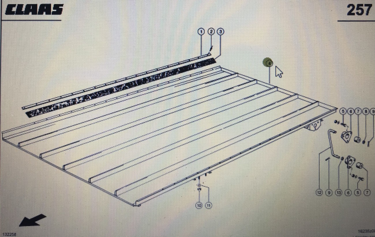 CLAAS 00 0736 063 0/Claas Lexion 580 460-440 480 670-640 760
