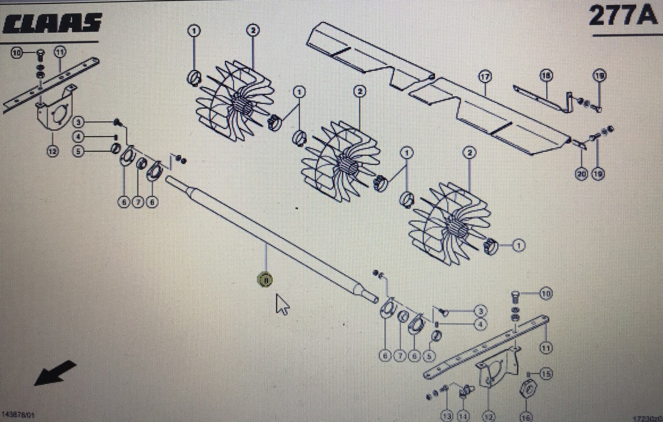 CLAAS 00 0736 552 2/Claas wałek drąźony/Claas Lexion 580 670-640 370-360