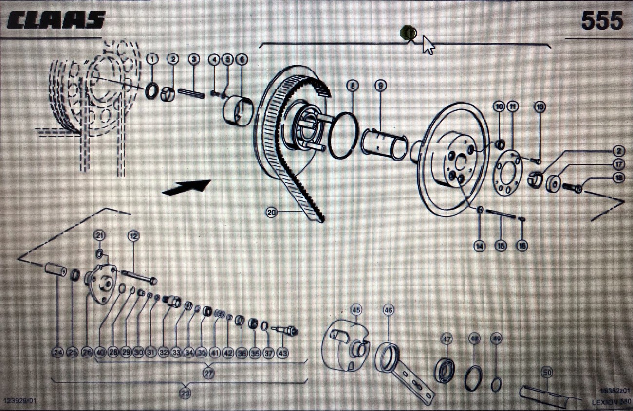 CLAAS 00 0744 854 0/Claas wariator/Claas Lexion 580 670 750-740 630-620 530-510 600