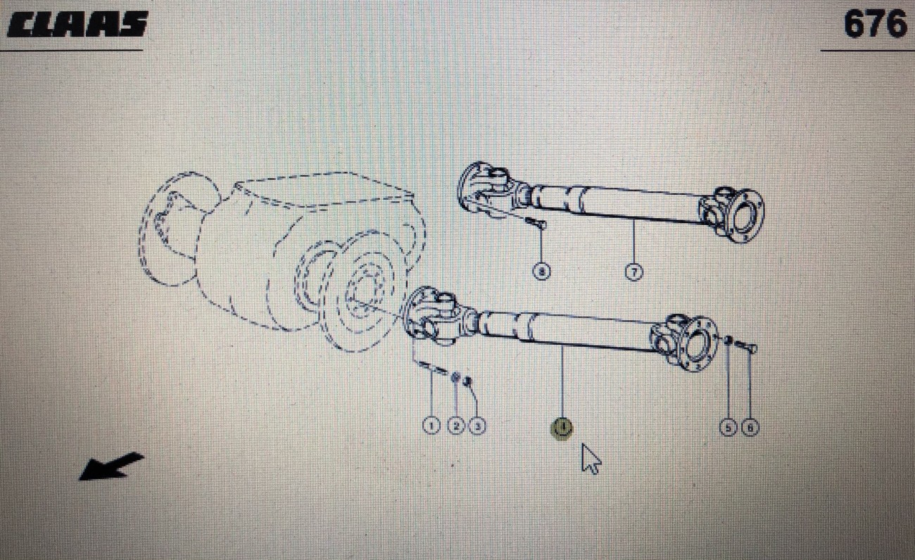 CLAAS 00 0750 256 2/Claas wałek przegubowy/Claas Lexion 580 560-540