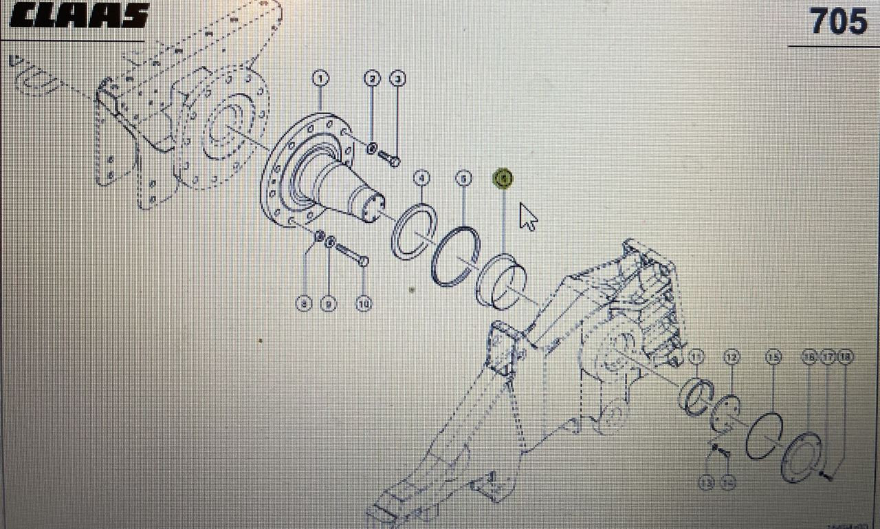 CLAAS 00 0750 428 0/Claas-tulejka/Claas Lexion 580/750-730/760/780-770/465