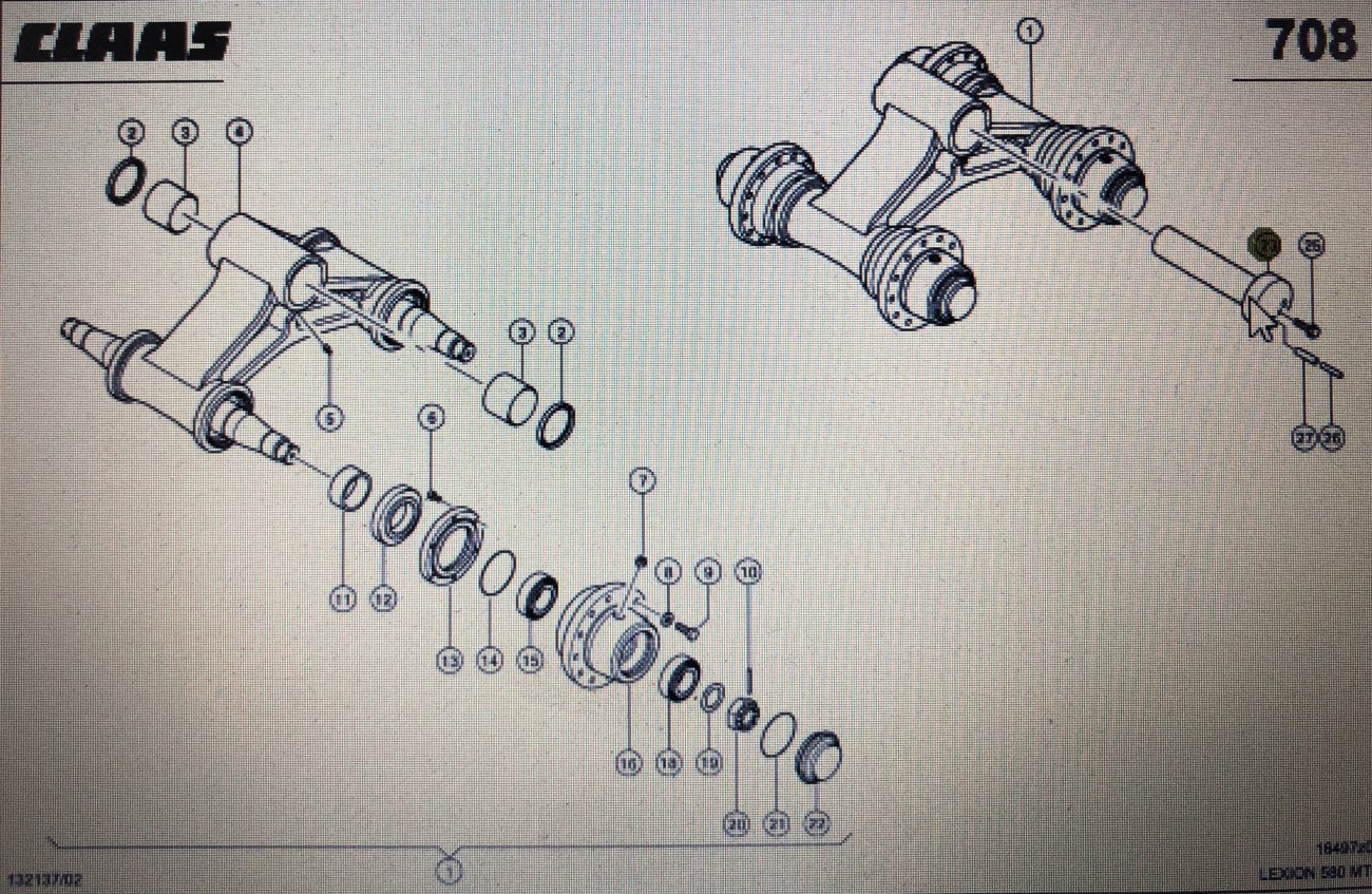 CLAAS 00 0750 519 1/Claas wałek podajnika zboźowego/Claas Lexion 580 750-740 465 560-540 570