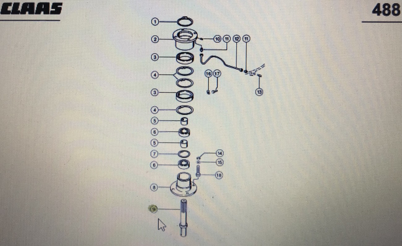 CLAAS 00 0751 471 1/Claas wałek podajnika zboźowego/Claas Lexion 580 480