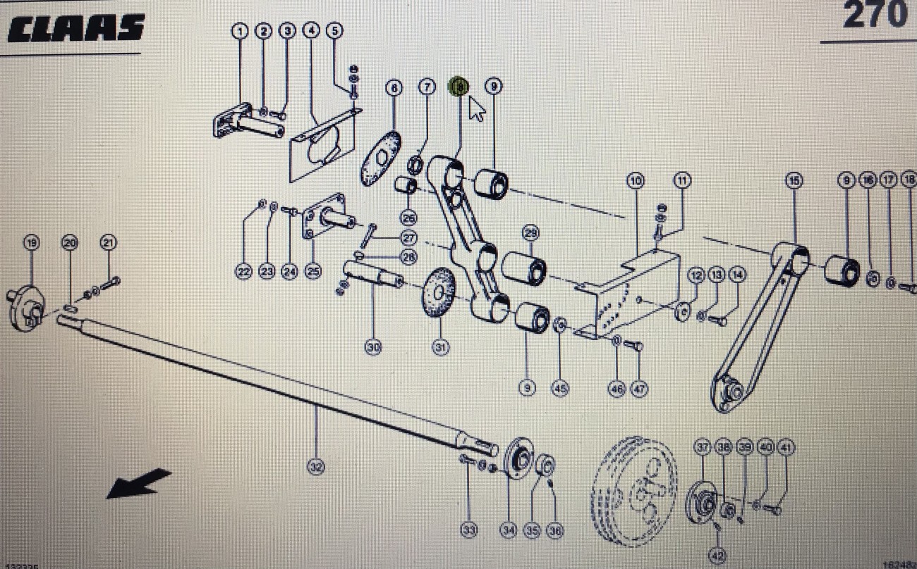 CLAAS 00 0751 856 0/Claas wahacz/Claas Lexion 580 530-510 570 630-620 760 670-640 560