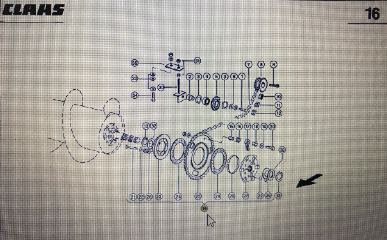CLAAS 00 0753 366 2/CLAAS V900-V700 sprzęgło przeciąźeniowe