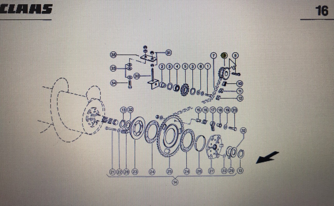 CLAAS 00 0754 009 0/00 0654 334 1/CLAAS V900-V700 podwójne koło zębate