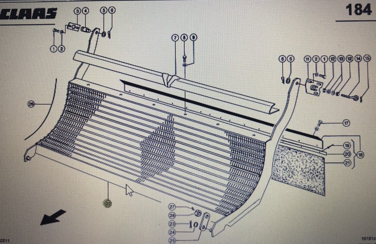 CLAAS 00 0756 080 1/00 0777 254 1/Claas Lexion klepisko/Claas Lexion 580 670 460-440 560-540